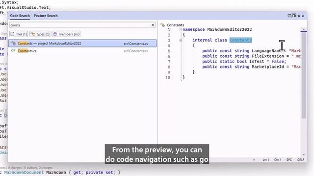 All in one search in Visual Studio 2022 v17.5 смотреть онлайн
