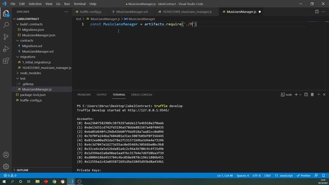 Truffle : Création et Test d'un contrat intelligent pour un label musical смотреть онлайн