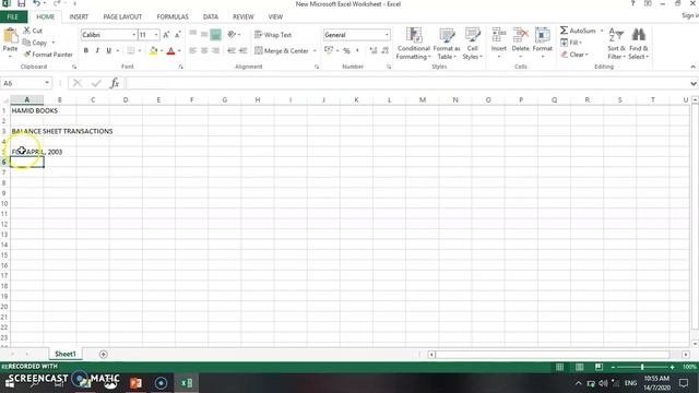 Debit Credit Excel 1