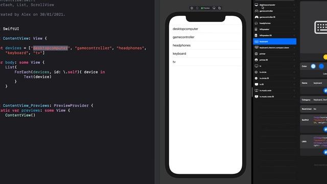 SwiftUI from scratch #4 ForEach, List, ScrollView (2021) смотреть онлайн