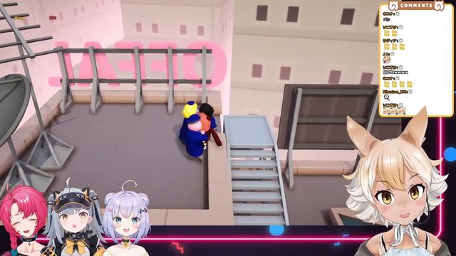 【Gang Beasts】Fighting it out with Shizukou, Reiny, Luca!【#Coyote / #KemoV】 смотреть онлайн