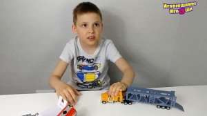 Красный Грузовик Бензовоз Скания и другие машинки Cars Toys  for kids