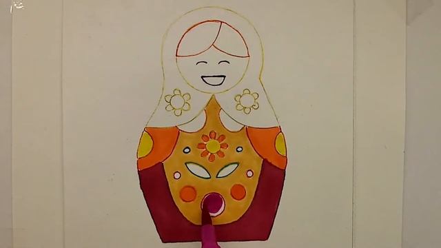 How to Draw a Matryoshka / Как нарисовать матрешку смотреть онлайн
