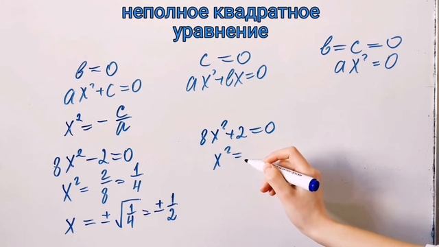 Классификация. Все типы квадратных уравнений и способы их решения смотреть онлайн
