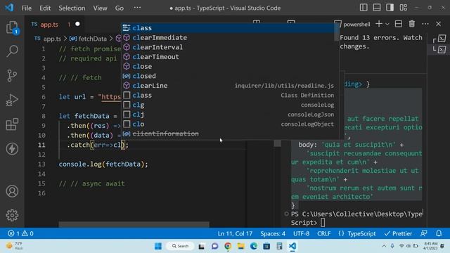 Mastering API Requests with Fetch & Async Await in JS | TypeScript for Beginner (Hindi/Urdu) # 31 смотреть онлайн