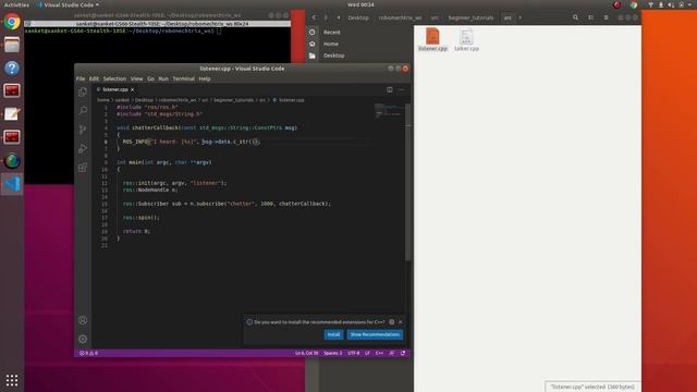 How to create a ROS Subscriber in 6 minutes | Cpp | ROS Tutorial for Beginners смотреть онлайн