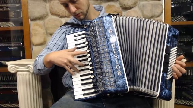 2049 - Blue Excelsior Mod. E72 Piano Accordion LMMM 34 72 $2499 смотреть онлайн