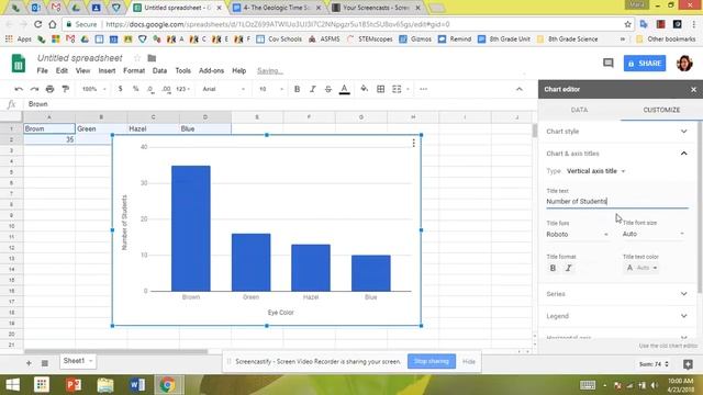 Making a Simple Bar Graph in Google Sheets (4/2018) смотреть онлайн