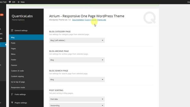 Atrium - Responsive One Page WordPress Theme: Setup blog смотреть онлайн