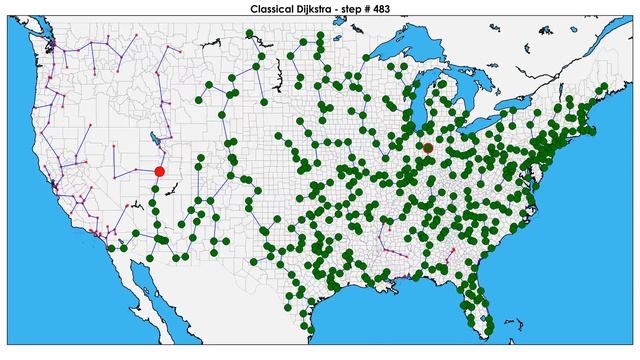Dijkstra vs Bi-directional Dijkstra Algorithm on US Road Network смотреть онлайн