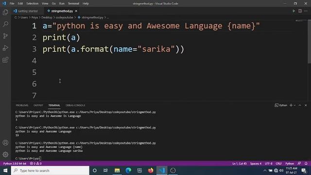 String Method #Capitalize #Casefold #Center #Count #Find #Format #index #Join #Title in python..... смотреть онлайн