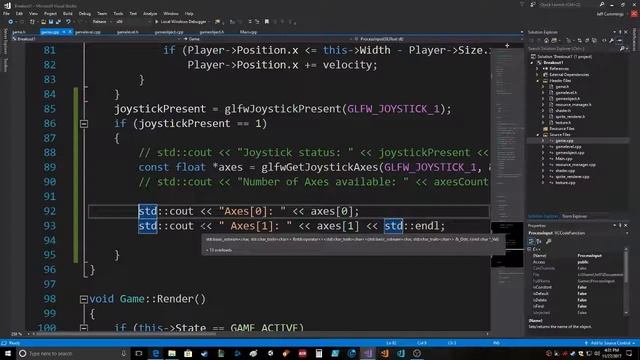 OpenGL Input GLFW Joysticks Querying the Axes Part 2 смотреть онлайн