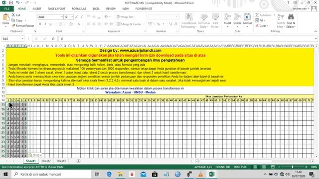 Cara Transformasi Data Ordinal Ke Interval menggunakan Excel (Pengolahan Data Kuisioner) смотреть онлайн
