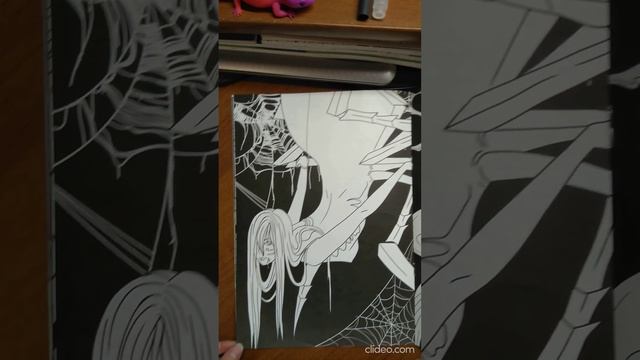 Аниме раскраска: "Одна из сторон тьмы"(Буква -Ленд)/FlipThrough Coloring Books. смотреть онлайн