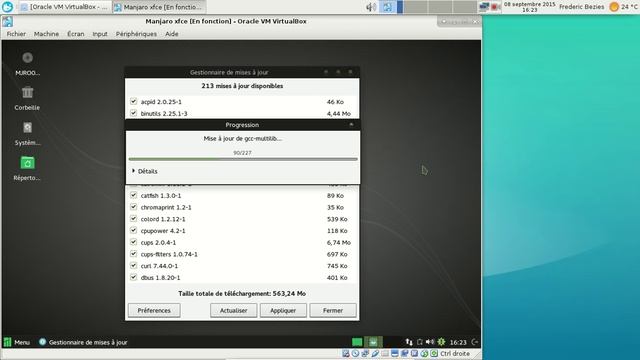 Migration d'une Manjaro Linux 0.8.13.1 vers une 15.09rc1 en mode graphique. смотреть онлайн