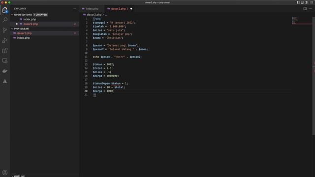 Tutorial PHP Dasar: String, Numbers & Konstanta смотреть онлайн