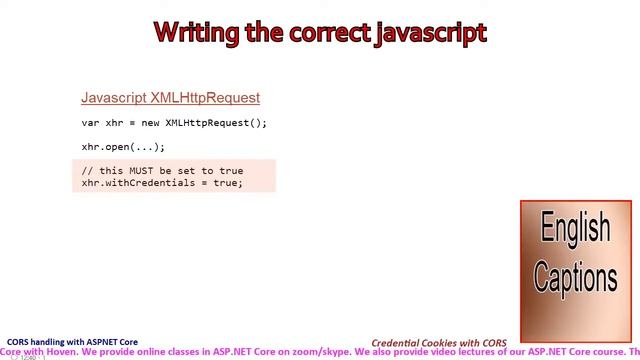 Credential Cookies with Cross-Origin Requests | CORS with ASPNET Core смотреть онлайн