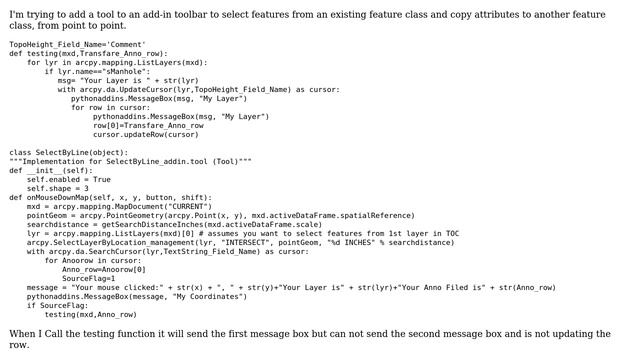 GIS: Select and copy attributes features in ArcMap using Python add-in tool? смотреть онлайн