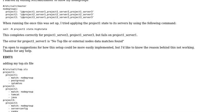 DevOps & SysAdmins: saltstack configuration "No Top file or external nodes data matches found" смотреть онлайн
