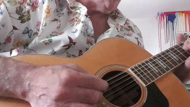 Hotel California guitar picking The Eagles intro on Guild 12 string. смотреть онлайн