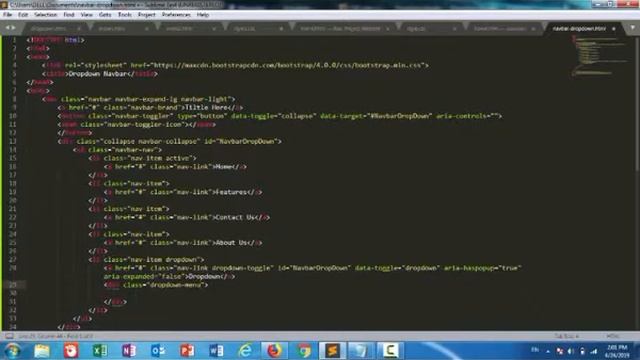 How To Make dropdown Navbar On Click - Bootstrap 4 tutorial смотреть онлайн