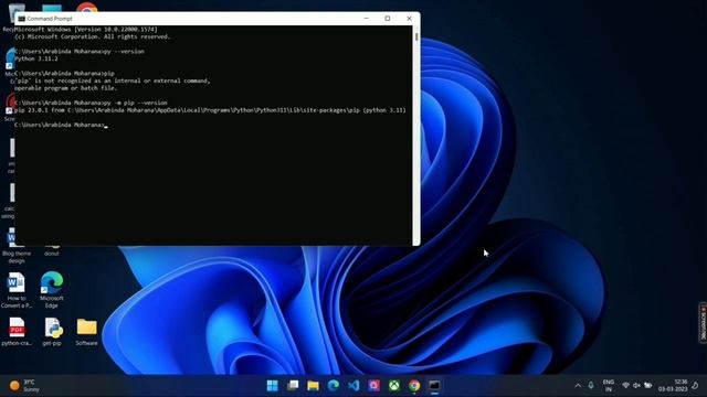 [SOLVED] Pip is not recognized as an internal or external command | Windows 11 Python Error смотреть онлайн
