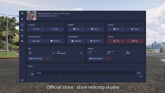[FiveM] Ultimate Admin Panel - Advanced Admin Menu by RedCorp Studio (ESX/QBCore) смотреть онлайн