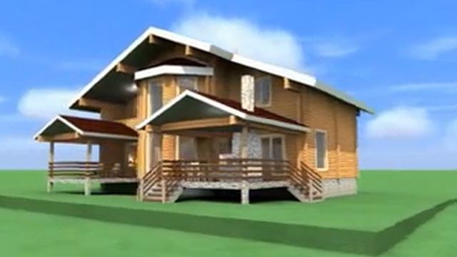 дом из бруса 13*15 м. S=233 м2 смотреть онлайн