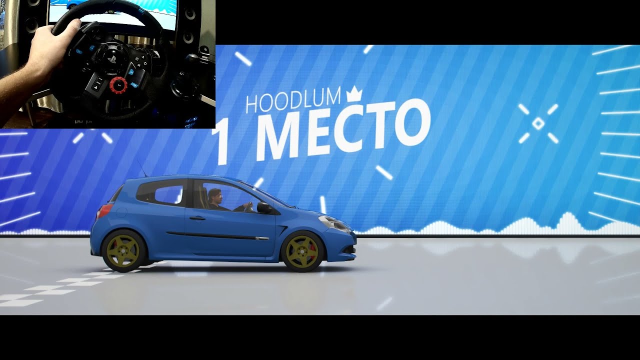 Renault Clio RS 2010 года в Forza Horizon 4. Уличные гонки в переулках у Монумента на руле logitech смотреть онлайн