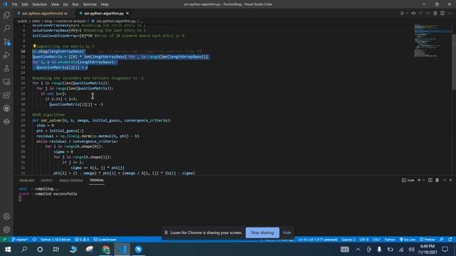 SOR Python Algorithm смотреть онлайн