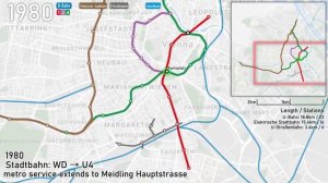 Evolution of the Vienna Metro (U-Bahn) 1898-2032 (animation)