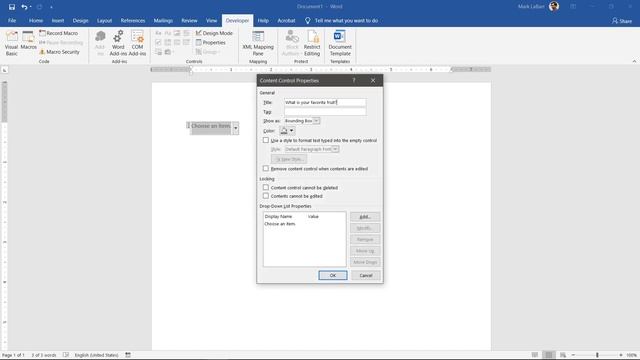 How to Add a Drop-Down List in Word | Create a Drop-Down Box | Insert a Drop-Down Menu (UPDATED) смотреть онлайн