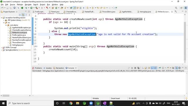 Java Exception handling Part 4 throw , throws keyword смотреть онлайн