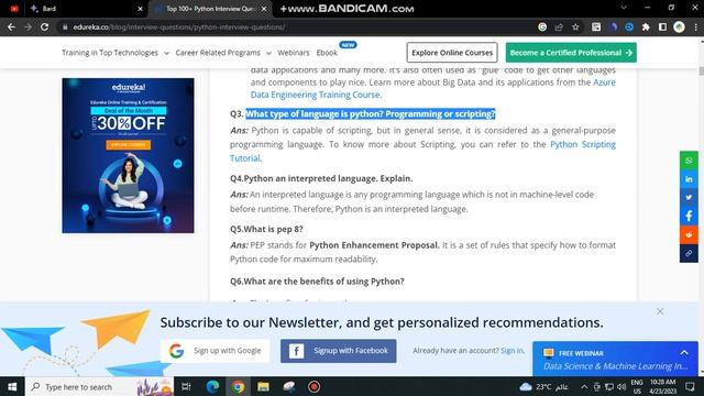 I Used Google Bard to Answer Python Interview Questions смотреть онлайн