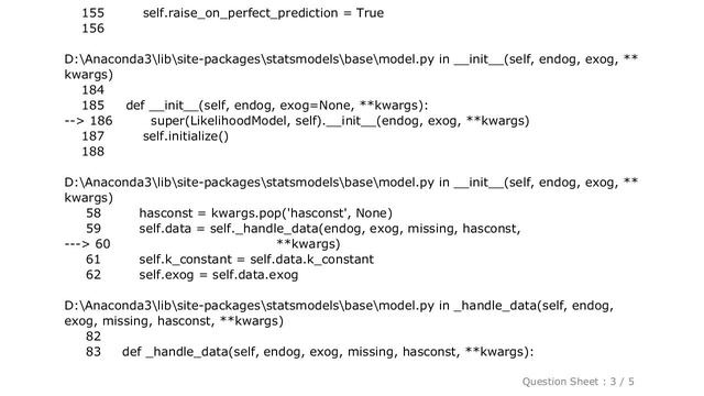 Pandas : Getting ValueError: The indices for endog and exog are not aligned смотреть онлайн