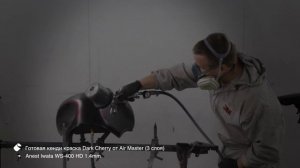 Покраска мотоцикла из красного кенди в черный цвет  'Кенди на черное' / Candy paint on black