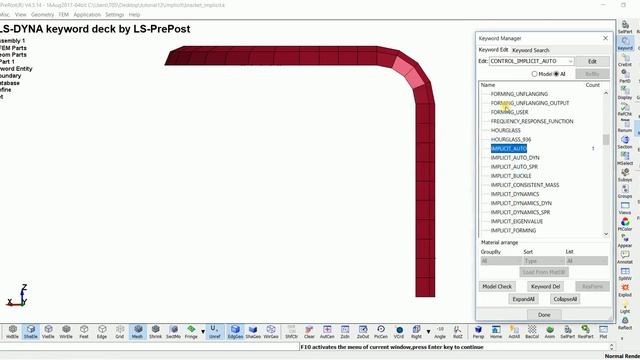 LS-PrePost_Web-Tutorial 4-3: Explicit to eigenvalue to implicit conversion смотреть онлайн