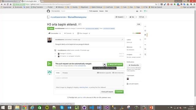 GitHub ile Pull Request Onaylama смотреть онлайн