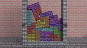 Minecraft Style | Remake: Softbody Tetris V28 | ASMR ❤️ C4D4U