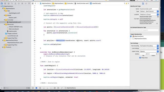 Map view in iOS Application Using Swift4.2 смотреть онлайн