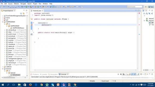 How to create  a canvas with java graphical user interface programming
