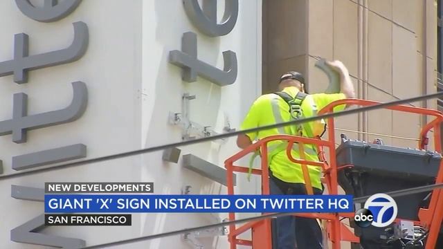 'X' logo installed atop Twitter building, spurring San Francisco to investigate permit violation смотреть онлайн
