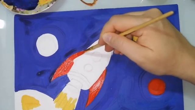 Рисуем космос гуашью смотреть онлайн