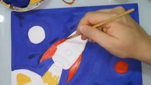 Рисуем космос гуашью