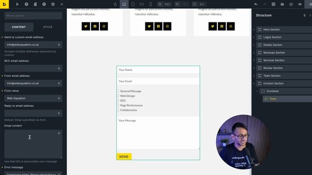 Bricks 101 Part 22 - Add A Contact Form Section - BricksBuilder.io - Bricks Wordpress Tutorial