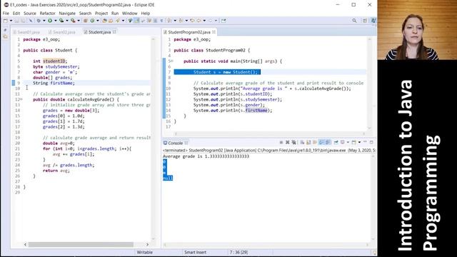 Java - E3 - Object-Oriented Programming - Part 1 смотреть онлайн
