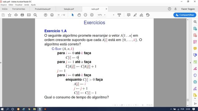 Construção e Análise de Algoritmos - UFC - Radix Sort смотреть онлайн