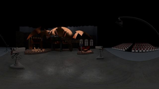 VR studio set, Sketch up model, V-ray render, high resolution 4K, 360 смотреть онлайн