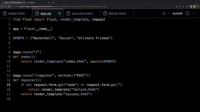 CS50 Fall 2023 - Lecture 9 - Flask (live, unedited) смотреть онлайн