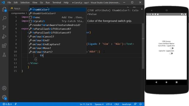 Componente Switch em React Native - Curso de React Native - Aula 18 смотреть онлайн